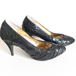 Vintage Notorious Bakers-Leeds Sequin Heels 7B